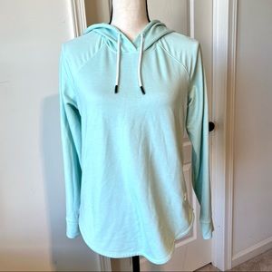 UNDER ARMOUR Mint Green Open Back Featherweight Hoodie Fleece—SZ. Small